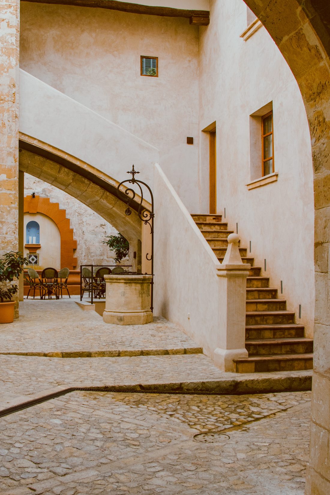 La cour d'un bâtiment à Palma de Majorque