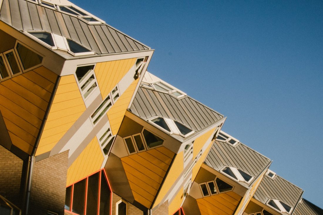 Photographie architecture des maisons cubiques à Rotterdam