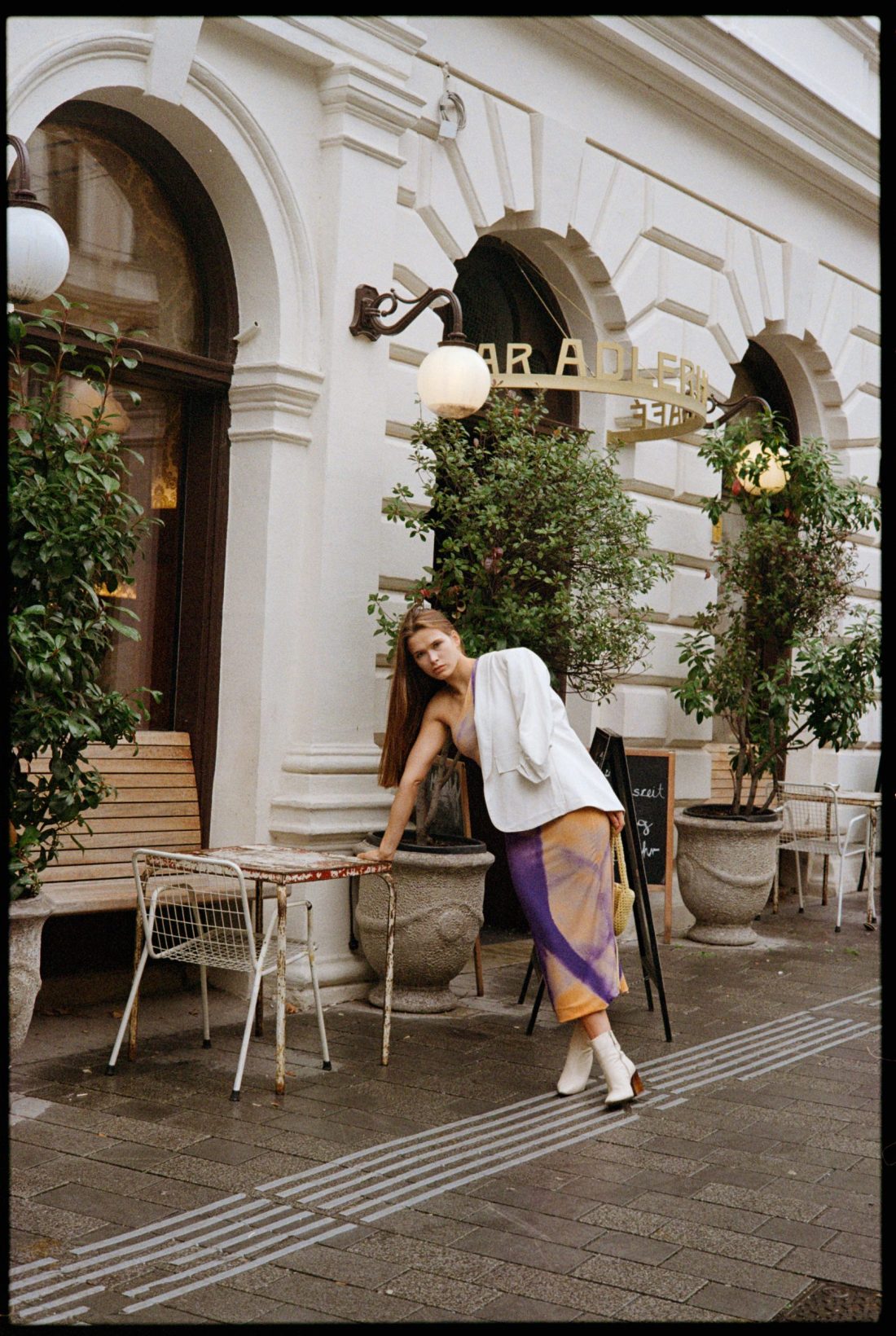 Fashion photography of a woman wearing Feners clothes in Vienna