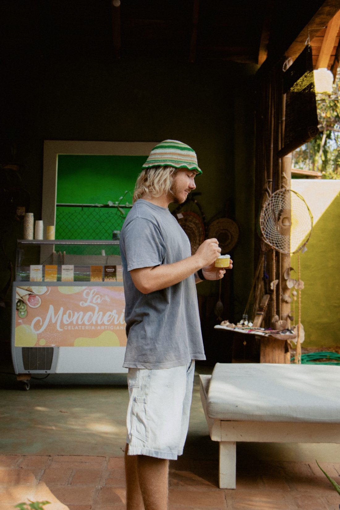 Fashion photography of man with a bucket hat