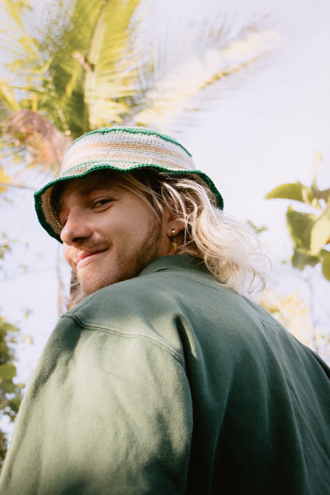 Fashion photography of man with a bucket hat