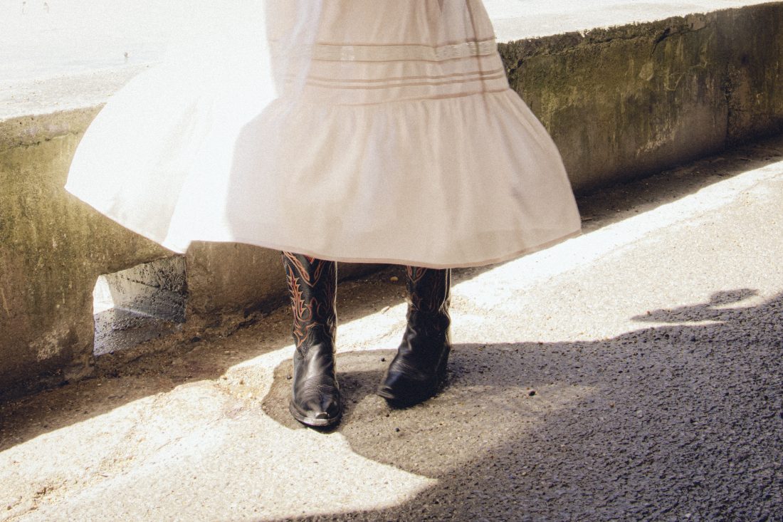Fashion photography and editorial style — woman wearing cowgirl style in Biarritz
