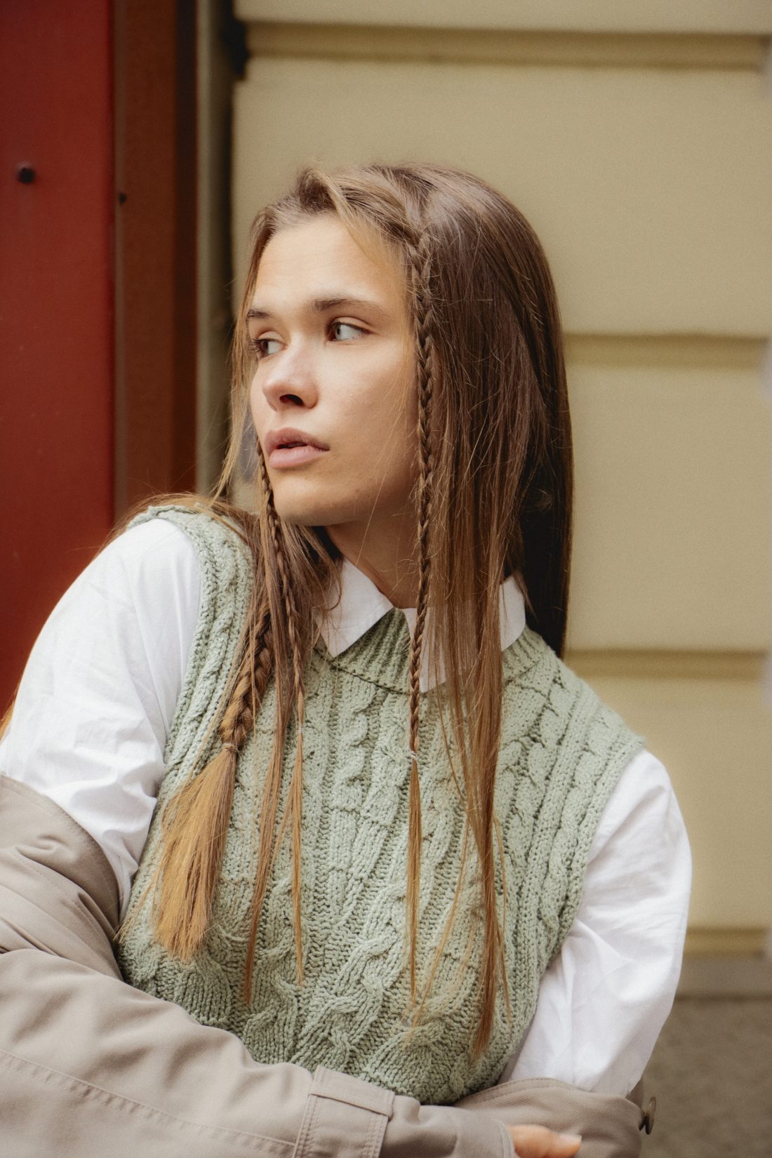 Fashion photography of a woman wearing Free People clothes in Vienna