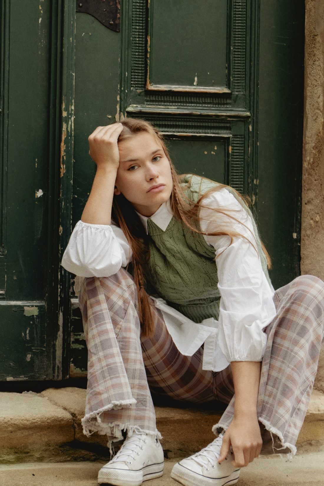 Fashion photography of a woman wearing Free People clothes in Vienna