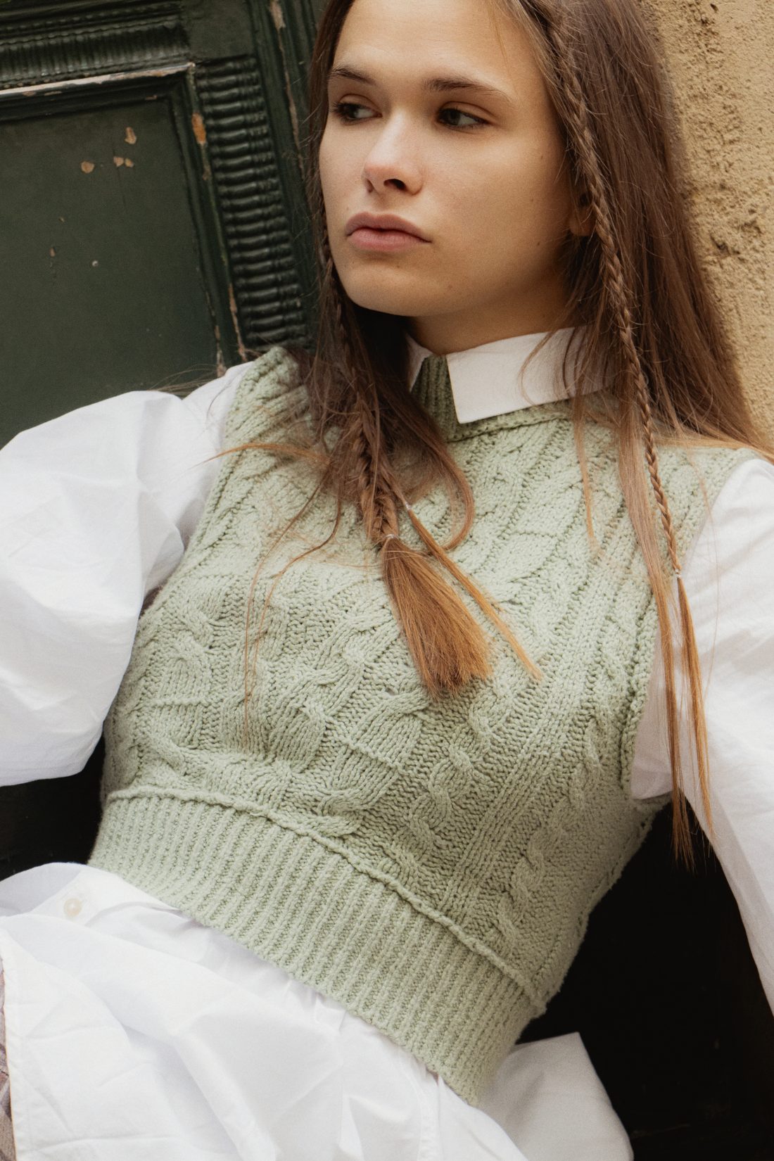 Fashion photography of a woman wearing Free People clothes in Vienna