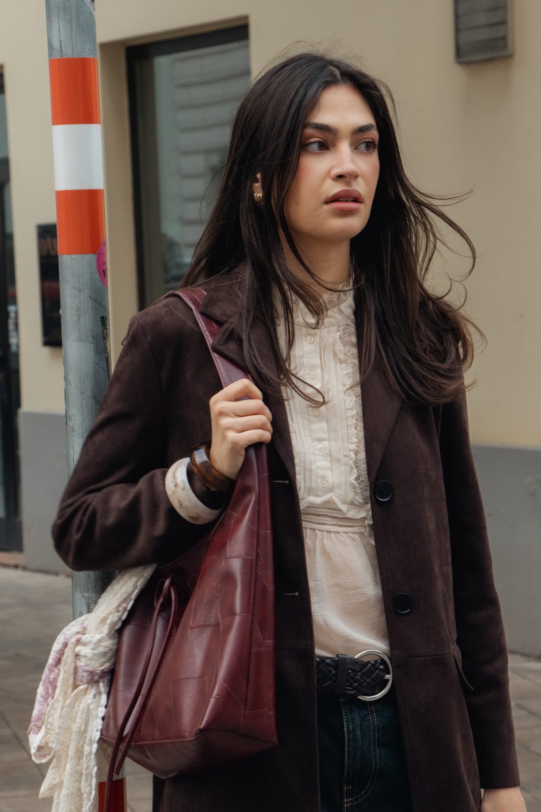 Fashion photography of a woman in the street of Vienna