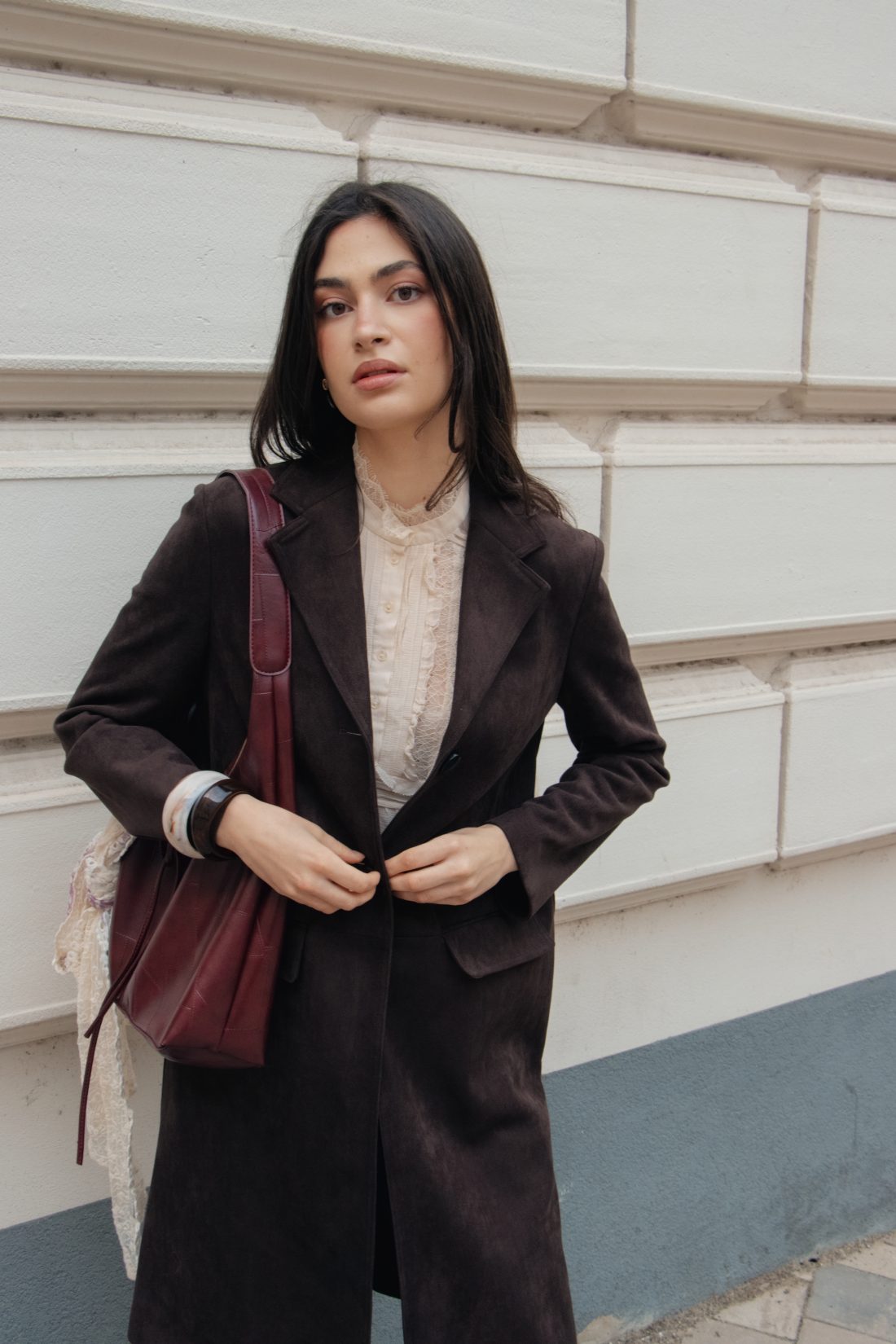 Fashion photography of a woman in the street of Vienna