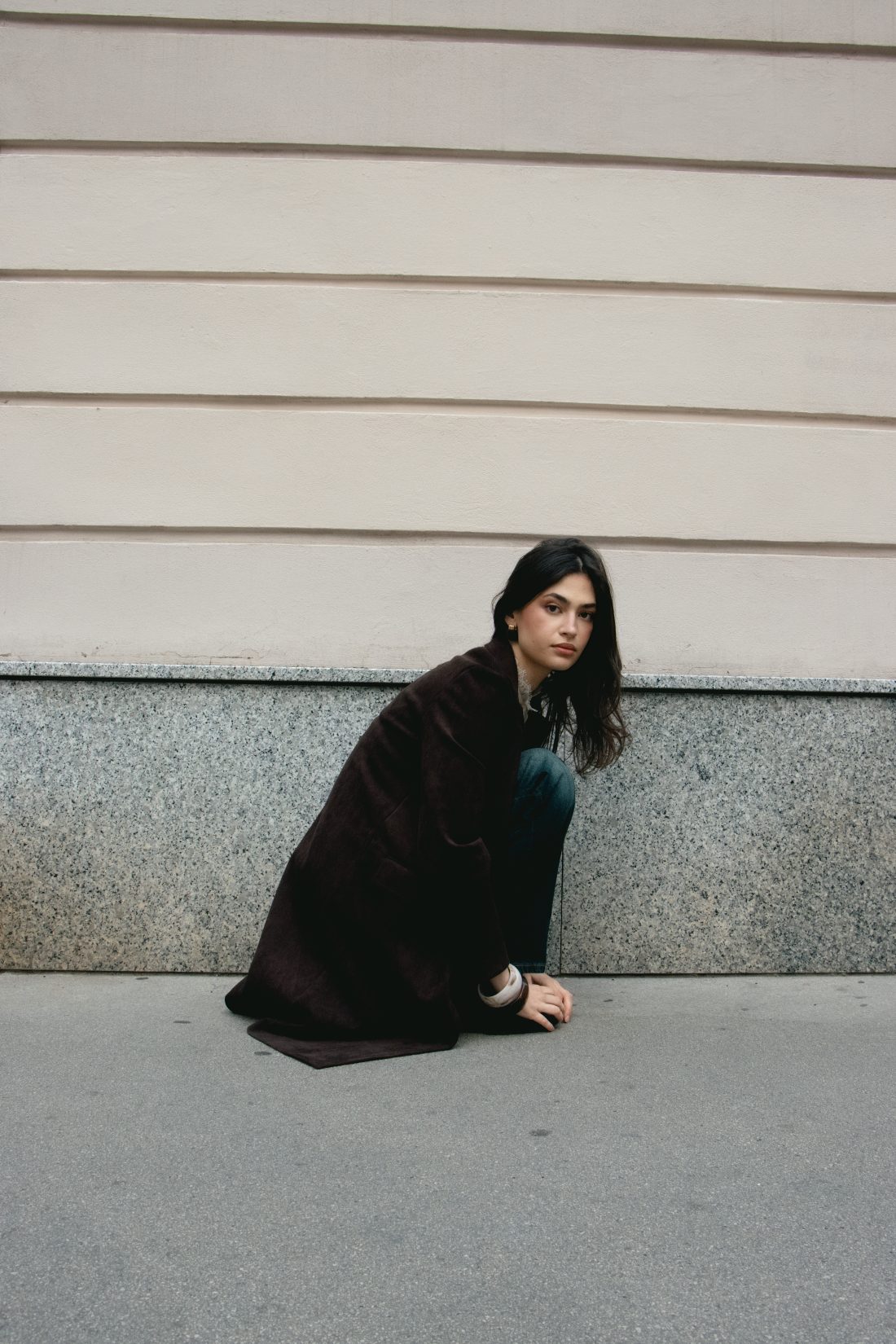 Fashion photography of a woman in the street of Vienna
