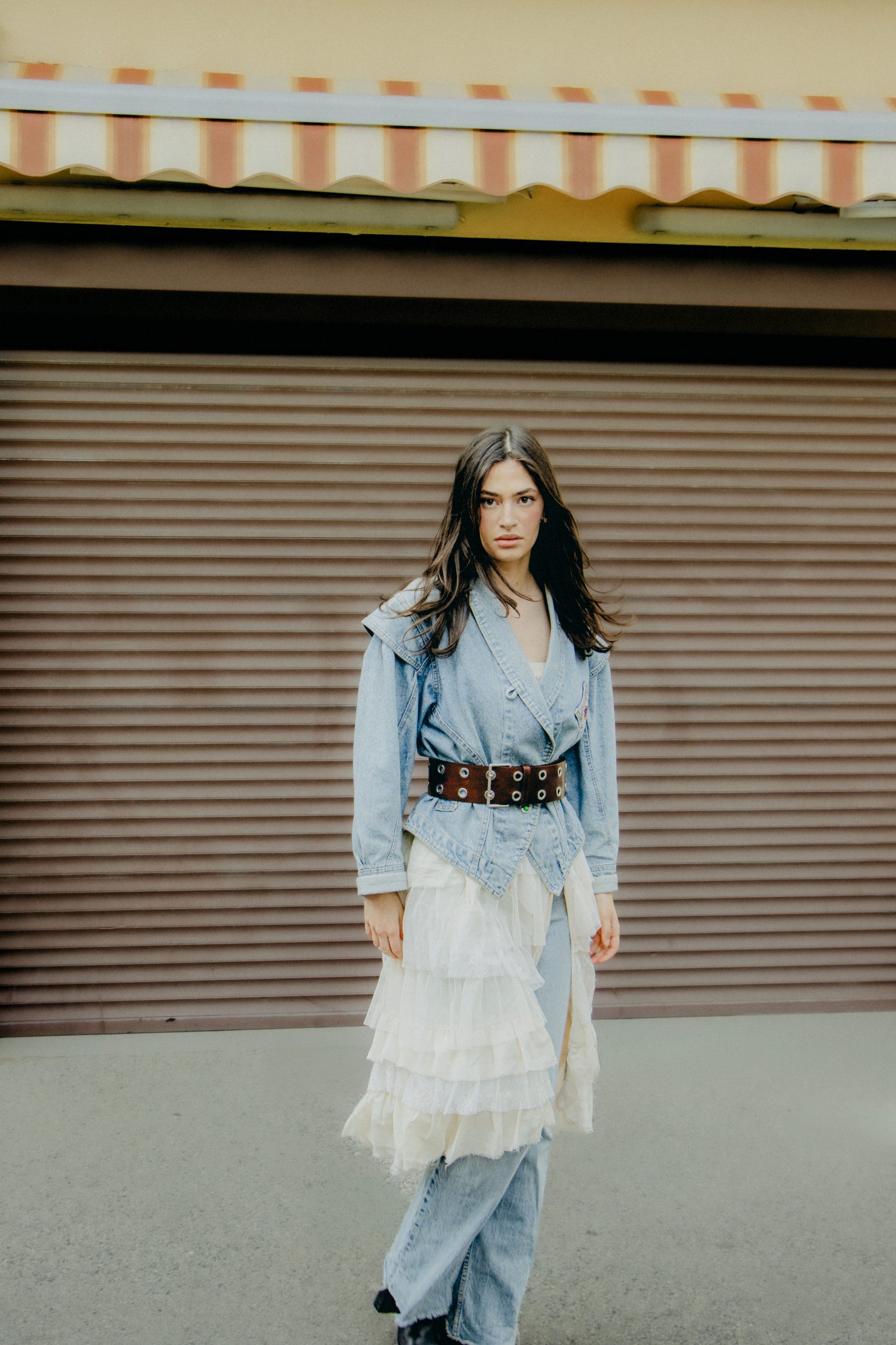 Fashion photography and editorial style of a woman in Vienna