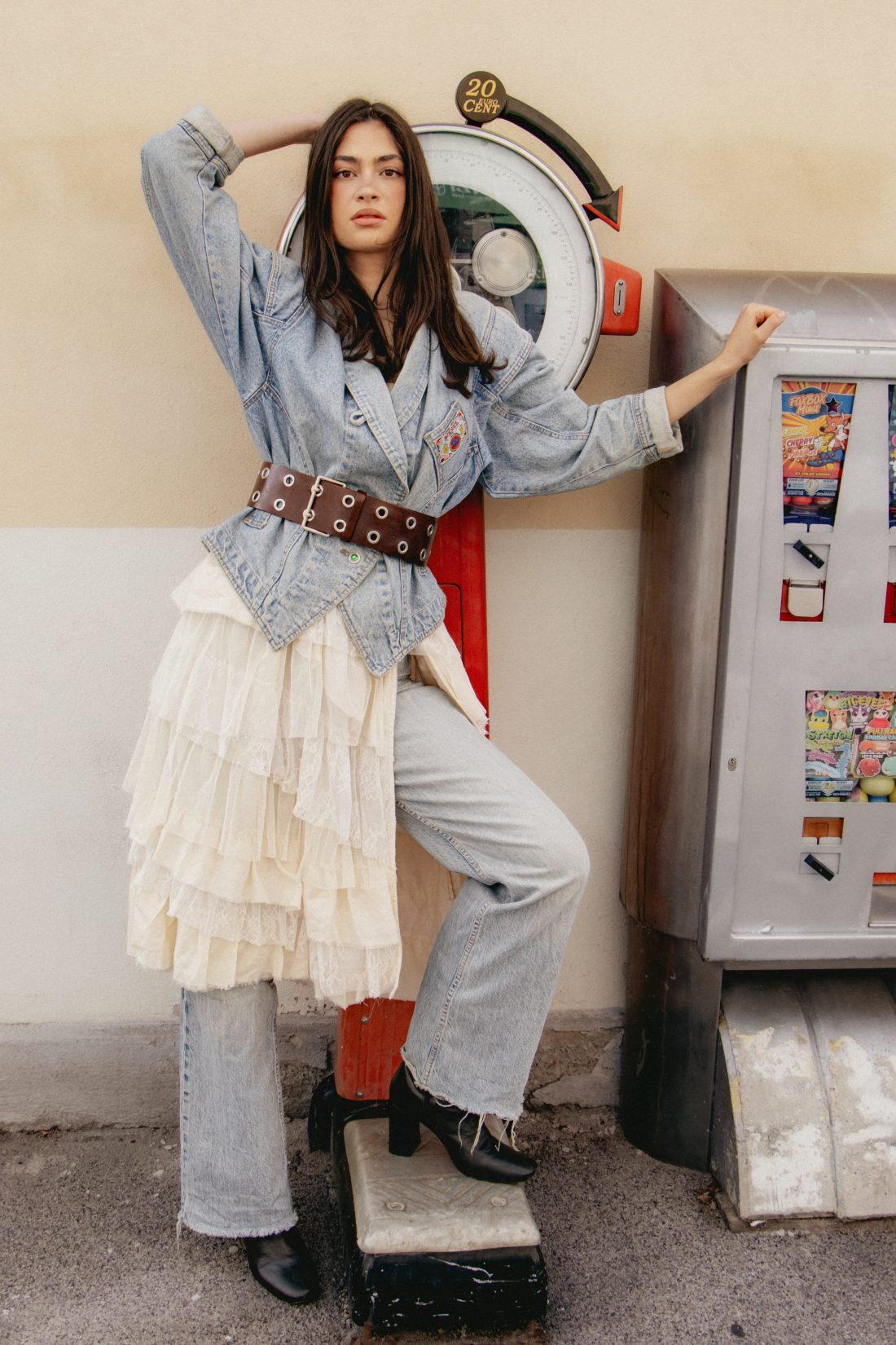 Fashion photography and editorial style of a woman in Vienna