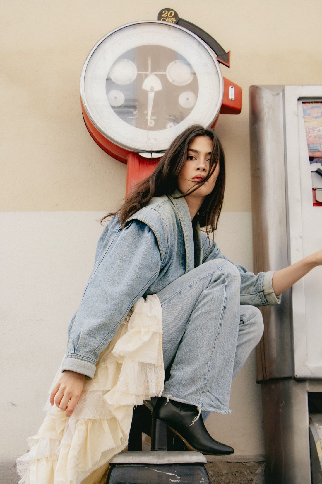 Fashion photography and editorial style of a woman in Vienna