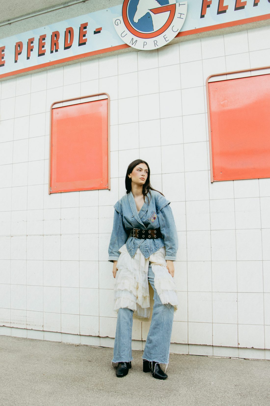 Fashion photography and editorial style of a woman in Vienna